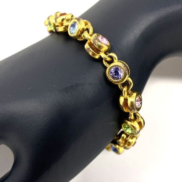 Nolan Miller Glamour Collection‎ Multi Color Gemstone Bracelet Stamped - Picture 3 of 8